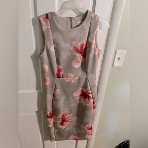 Grey and pink floral dress